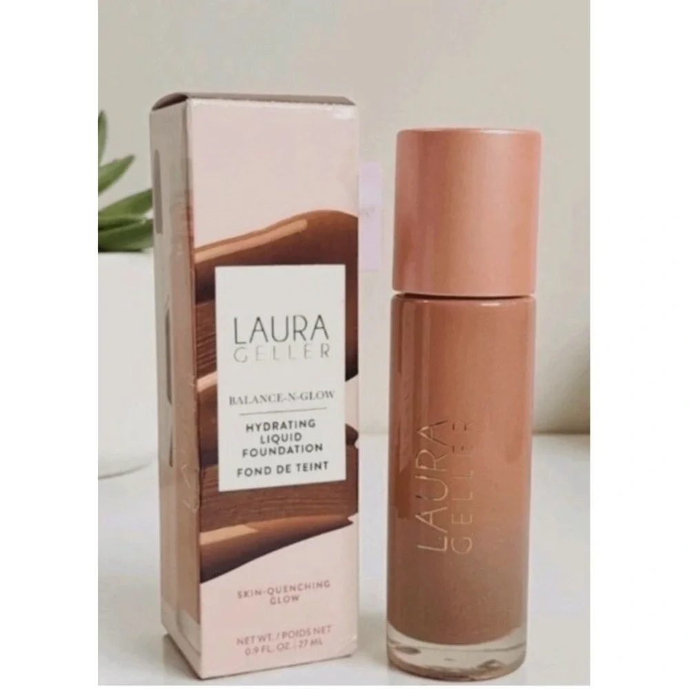 Laura Geller Balance N Glow Hydrating Liquid Foundation 0.9oz/27ml Deep NIB